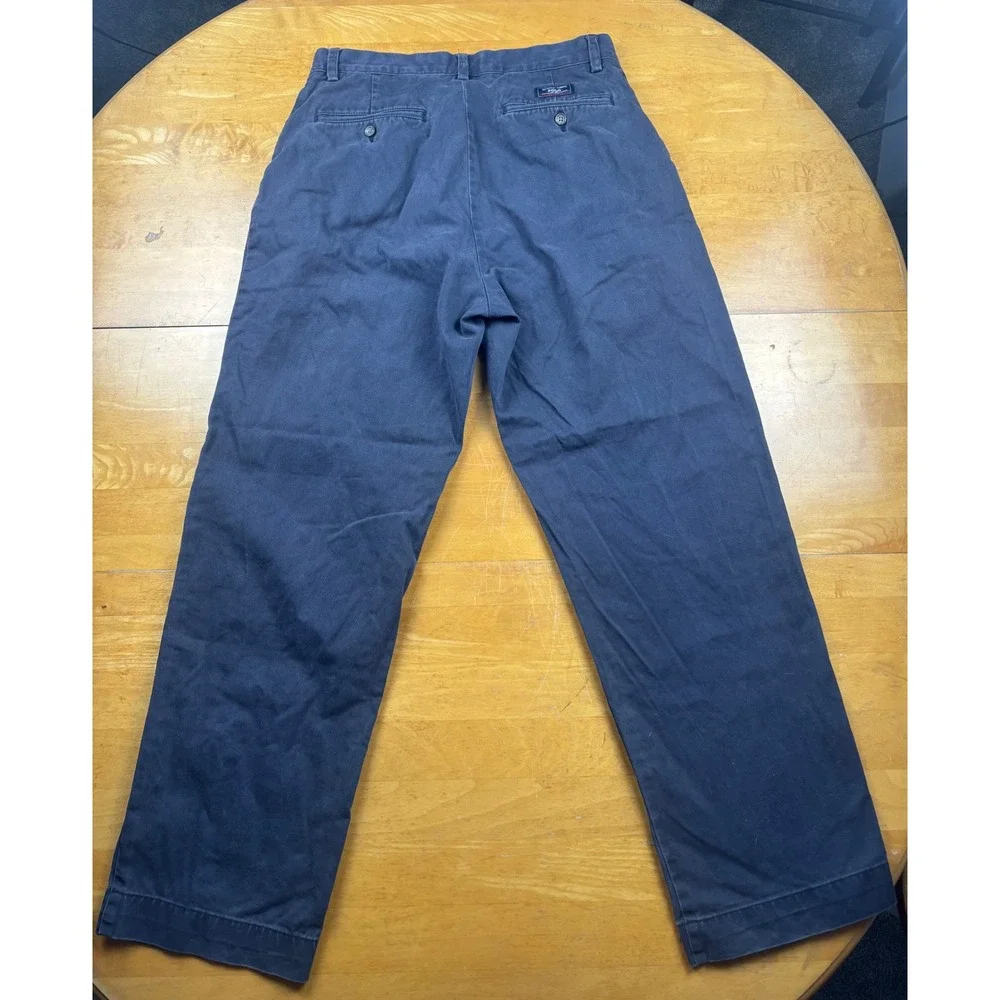 Polo Ralph Lauren Mens Classic Chino Navy Blue Straight Leg Cotton Pants 29x27